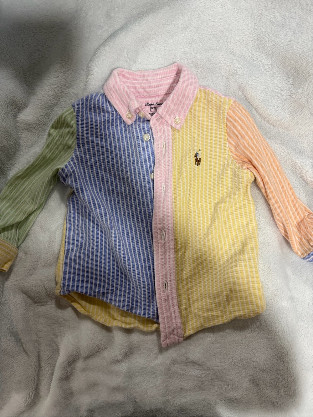 Ralph Lauren Multi-Color Striped Button-Down Shirt - Kids